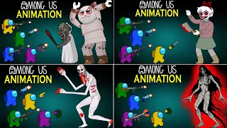 Among Us Animation vs. Pop Cat Roblox, Granny, Bonnie's Bakery, SCP-096, SCP-136 | 어몽어스 좀비 애니메이션