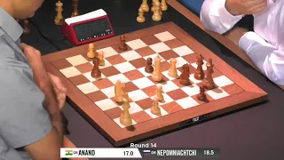 VISHWANATHAN ANAND DEFEATED THE WORLD CUP CHALLENGER IAN NEPOMNIACHTCHI IN BLITZ!!