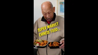 Chinese Grandpa Tries Supermarket Chinese Food For The First Time! #Shorts