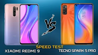 Xiaomi Redmi 9 3GB Vs Tecno Spark 5 Pro Speed Test & Comparison in Pakistan