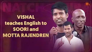 'Singam hands!' Suri's takes English lessons from Vishal | Natchathira Sangamam | Sun TV Throwback