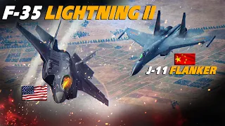 USA F-35 Lightning II Vs Chinese J-11 Flanker-L | Digital Combat Simulator | DCS | Dogfight | BVR |