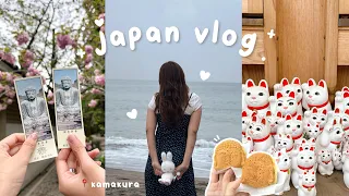☁️ japan vlog ep.4 // dreamy day trip to kamakura, beach, lucky cat temple, miffy cafe tokyo