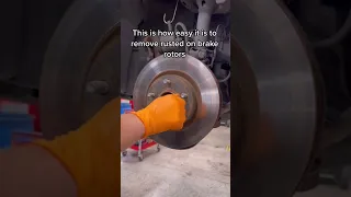 this is how easy it is to remove rusted on brake rotors #mechanic #shorts