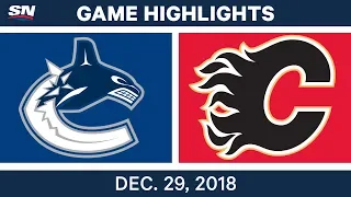 NHL Highlights | Canucks vs. Flames - Dec 29, 2018