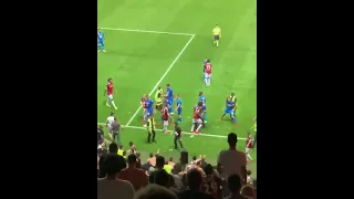 nice vs marseille fans storming the pitch