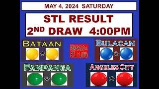 STL 2ND Draw 4PM Result STL Bataan STL Bulacan STL Pampanga STL Angeles City May 4, 2024  SATURDAY