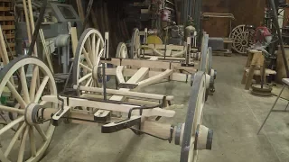 Final Assembly of the New Sheep Wagon Gear in The Wheelwright Shop | Engels Coach