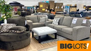 BIG LOTS SOFAS COUCHES ARMCHAIRS TABLES BEDS FURNITURE SHOP WITH ME SHOPPING STORE WALK THROUGH