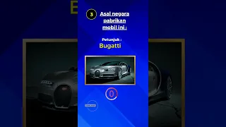 Tebak Kuis asal negara pabrikan mobil dari 5 merk mobil ini. #bugatti #kuis #tebakgambar #tebak