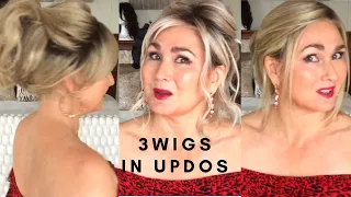 THREE SEXY UPDOS WITH BANGS #youtubeshorts