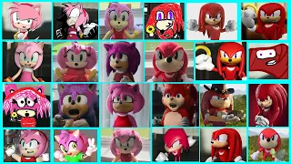 Sonic The Hedgehog Movie - Amy x vs Knuckles Uh Meow All Designs Mega Compilation