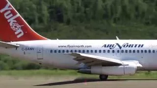 *LOUD* Air North 737-2X6C(A) [C-GANV] Gravel Takeoff at CYDA Dawson City