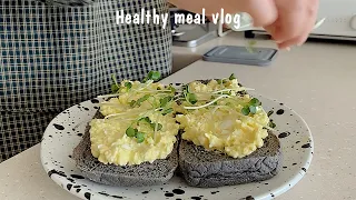 sub)식단vlog 다양하고 건강한 방법으로 맛있게 즐기는 다이어트 식단들 I 새로운 오트밀과 커피 원두 I  에그샐러드 토스트 I 체중감량 후 유지식단 브이로그