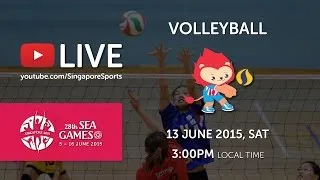 Volleyball Men's Malaysia vs Myanmar (Day 8) | 28th SEA Games Singapore 2015