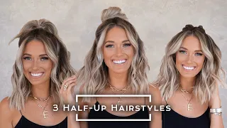 3 Amazing Half-Up Hairstyles! | Hair By Chrissy