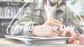 Productive (school) Day + Study Vlog: going to classes, studying at a library, note taking, reading