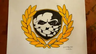 رسم شعار ألتراس بلاك آرمي dessin ultras black army