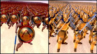 500 Golden Knight vs Leonidas with 10,000 Spartans - Ultimate Epic Battle Simulator