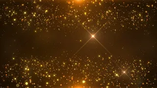 sparkling brown gold glitter lights particles celebration background loop