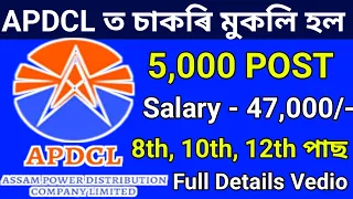 Assam APDCL Recruitment 2024//How To Apply APDCL Jobs//APDCL New Recruitment//APDCL New Vacancy 2024