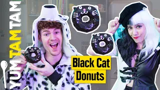 Katzen-Donuts | Einfaches Donut-Rezept für Halloween