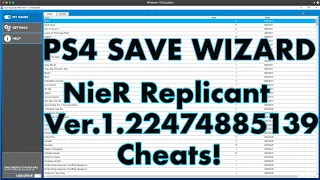 NieR Replicant Ver.1.22474487139 - Max Level, Max Money, All Weapons Cheats | PS4 Save Wizard