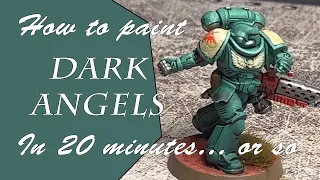 How to paint Dark Angels Space Marine - FAST and EASY