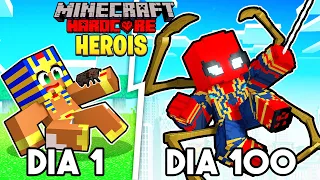 SOBREVIVI 100 DIAS como SUPER HERÓI no MINECRAFT