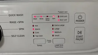 Samsung Washing machine stops mid-cycle, changes load to extra large. Model WA40J3000AW-A2