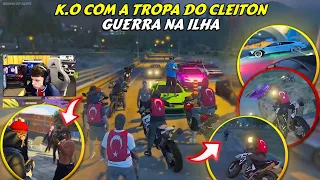 GUERRA NA ILHA VALENDO O ENGRAMA DE ARM4S | TDT vs TROPA DO CLEITON - BKINHO RP CLIP'S