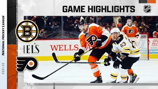 Bruins @ Flyers 11/20/21 | NHL Highlights