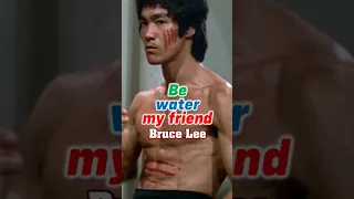 A Power full Quote of Bruce Lee "Be water my friend" #brucelee #motivation #life  #bewatermyfriend