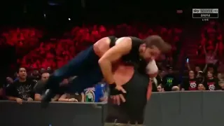 Dean Ambrose Tornado DDT to Braun Strowman At Raw Sep 25 2017