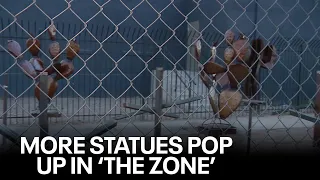 More sculptures popping up near 'The Zone' homeless encampment