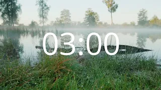 3 Minutes Timer - Calm and Relaxing Music, Soft, Peaceful Countdown Music Timer!