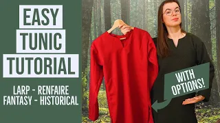 Easy Historical Tunic Tutorial || LARP, Renfaire & Fantasy Sewing