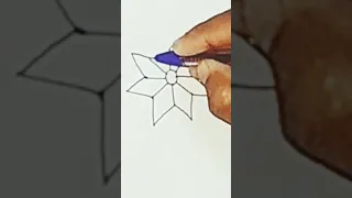 very easy flower drawing #shorts #drawing #youtubeshorts #art #viral