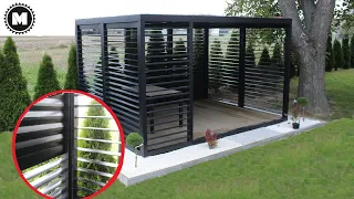 Builds Pergolas/Garden Gazebo with Adjustable Blinds