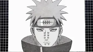 How to Draw PAIN Easy | Naruto Shippuden (step by step)