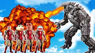 💞GODZILLA 🤯 AND 💥IRON MAN DORAEMON SHINCHAN❤️‍🔥 VIDEO#gaming#cilvantuboys#androidgames