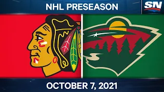 NHL Pre-Season Highlights | Blackhawks vs. Wild - Oct. 7, 2021