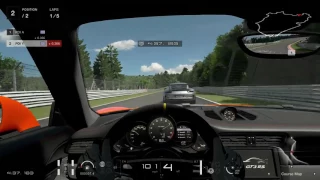 Porsche 911GT3 на трассе Нюрбургринг в игре Gran Turismo Sport!