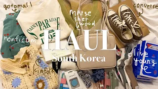 shopping haul in Korea / Seoul trip vlog / olive young / makeup /fashion/margesherwood/kinfolk notes