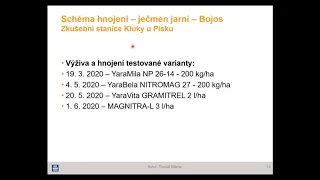 Webinář: Nitrátová směrnice (změny a novinky) a NPK výživa - 2. 12. 2020 Yara Agri