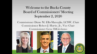 Bucks County Commissioners' Meeting, September 2, 2020