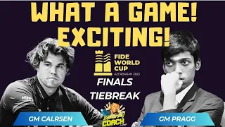 CHAMPION! HISTORIC MATCH! Pragg vs Carlsen! Fide World Cup 2023 Finals Tiebreak