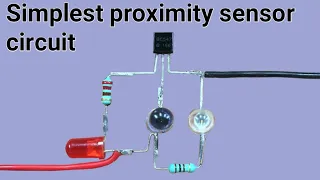 Proximity sensor circuit using only 1 transistor