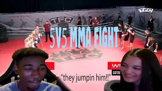 TFC 5v5 MMA FIGHT (REACTION) "FIGHT BACK LMAOOOO"