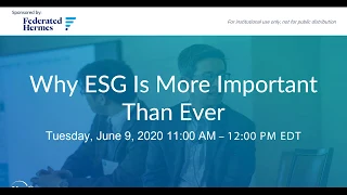 Why ESG is More Important Than Ever